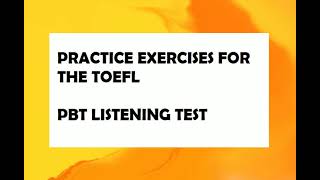 Barron´s TOEFL Model test 1 Listening part 1 [upl. by Refiffej]