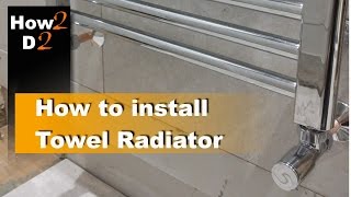 How to install and plumb towel radiator Fitting chrome towel radiator [upl. by Alboran]