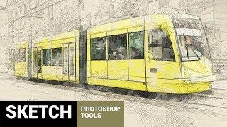 Architectum 2  Sketch Tools Photoshop Action Tutorial [upl. by Ahsha163]