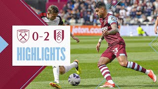 West Ham 02 Fulham  Premier League Highlights [upl. by Cleti743]