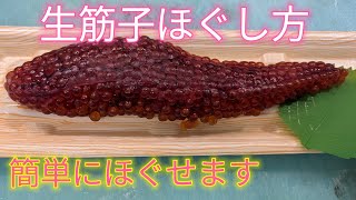 魚の捌き方生筋子ほぐし方！！簡単にほぐせます [upl. by Assirrec]