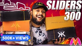 5 BEST SLIDERSFLIP FLOPSLIPPERS UNDER 500 FOR MEN 🔥 MYNTRA Haul Review 2023  ONE CHANCE [upl. by Arata]