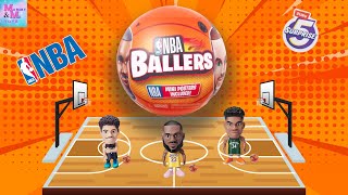 GAME TIME ZURU 5 SURPRISE NBA BALLERS UNBOXING MINI NBA STARS [upl. by Odlawso]