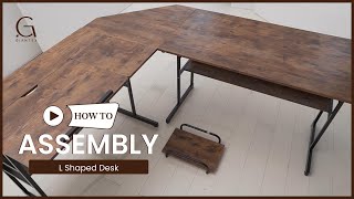 Assembly Instructions of L shape Executive Desk by Riyan Luxiwood [upl. by Ragucci]