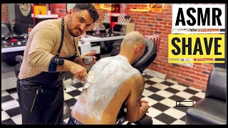 ASMR Back hair removal • Back massage • Turkish Barbershoprazor cutUSTURA KESİM [upl. by Icats]