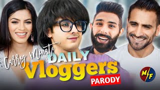 DAILY VLOGGERS PARODY 😘  CARRYMINATI  REACTION [upl. by Alyakem]