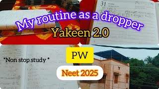 5am study routine as Neet dropper 🌸🌷 Yakeen 20 batch  NEET 2025  calming music 🎼🎧🎹🎻 [upl. by Dynah]