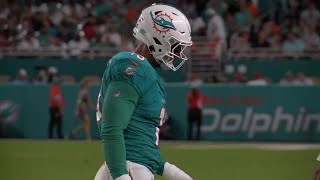 Dolphins pass rusher Jaelan Phillips suffers seasonending knee injury [upl. by Rehctaht]