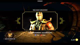 MKX KRYPT UNLOCK  Scorpions Skin quotTournamentquot 528 [upl. by Eslek37]