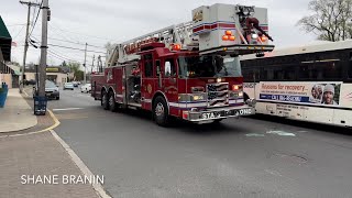 Keansburg Fire Department Tower Ladder 21190 Responding 41724 [upl. by Fawnia]