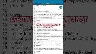 Creating vertical form layout in Bootstrap ctutorialbynaziasohail [upl. by Hashum]