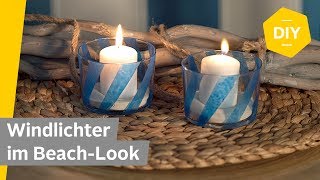 DIY Windlichter selber basteln im maritimen Beach Style  Roombeez – powered by OTTO [upl. by Haik]