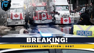 Canadian trucker convoy Russia vs Ukraine conflict amp the inflation crisis crypto market news [upl. by Florio]