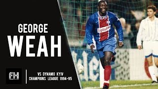 George Weah ● Goal and Skills ● PSG 10 Dynamo Kyiv ● Champions League 199495 [upl. by Yeslaehc697]