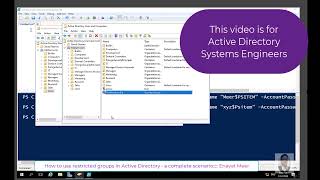 Restricting Active Directory group Members using Group Policy [upl. by Htebharas]
