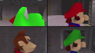 GoldenEye With Mario Characters  4 Player N64 RGB Mod [upl. by Huppert]