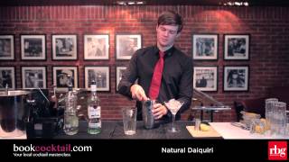 How to make a Natural Daiquiri bookcocktailcom  Cocktail Making Class [upl. by Moonier]