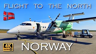 NORWAY  Flight to the north with Widerøe 4K UHD [upl. by Yajet]