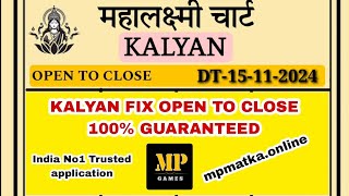 15112024 Kalyan Matka Today Satta Matka Guessing Kalyan Chart Kalyan Matka Trick Today Kalyan Open [upl. by Attesor]