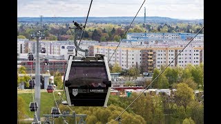 Seilbahn Berlin  v Hellersdorf Kienberg zum Aussichtsturm Wolkenhain [upl. by Stevens]