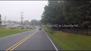 NORTH CAROLINA BACKROADS  Morning rainy drive Stanfield NC to Lilesville NC  ASMR [upl. by Scevor820]