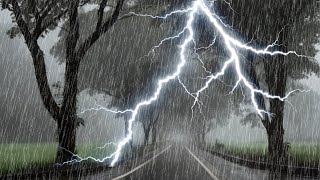 🔴Sleep Instantly in 3 Minutes with Heavy Rain Lightning Strong Wind amp Rumble Thunderstorm at Night [upl. by Voltmer676]