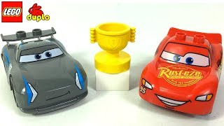 LEGO DUPLO DISNEY CARS 3 PISTON CUP RACING WITH LIGHTNING MCQUEEN JACKSON STORM amp LUIGI  UNBOXING [upl. by Sarette835]