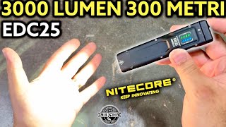 Illumina ovunque con la nuova torcia tattica da 3000 lumen molto luminosa e compatta Nitecore EDC25 [upl. by Sparky]