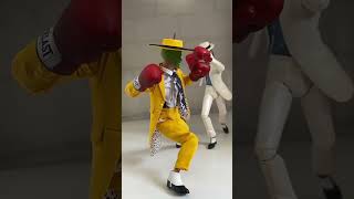 The Mask Vs Michael Jackson💥 omg michaejackson themask fight actionfigure viral [upl. by Nylkcaj]