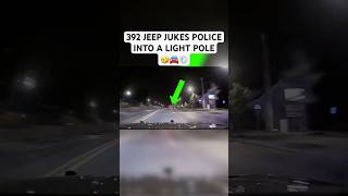 A 392 JEEP MADE POLICE ALMOST HIT A POLE🤣🚨🚔 trackhawk reels viralvideo policechase carfails [upl. by Yelsel]