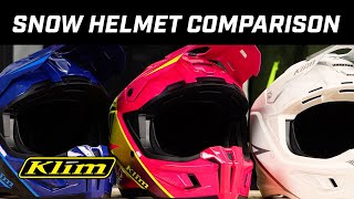 KLIM Snowmobile Helmets  Product Comparison [upl. by Vashtia474]