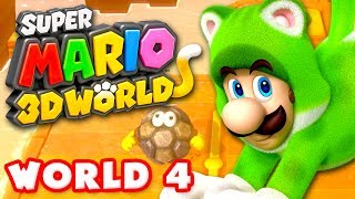 Super Mario 3D World  World 4 100 Nintendo Wii U Gameplay Walkthrough [upl. by Erbma668]