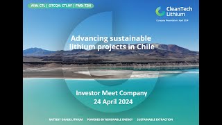 CLEANTECH LITHIUM PLC  Update on Steve’s Visit to Chile [upl. by Wendelin524]