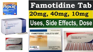 Famotidine tab 20 mg 40 mg  Famotidine tablets ip 40 mg Uses Side Effects Dosage Hindi Urdu [upl. by Irim969]