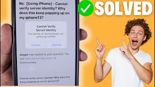 quotCannot Verify Server Identify iPhonequot ✅ Lets Fix It [upl. by Yeruoc27]