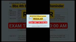 BBS 4th year exam schedule Regular bbs bbs4thyear tu finalExam exam bibekoli [upl. by Sihtam]