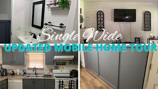 SINGLE WIDE MOBILE HOME TOUR Renovated Mobile Home Tour Single Wide Mobile Home Updates [upl. by Zebulen]