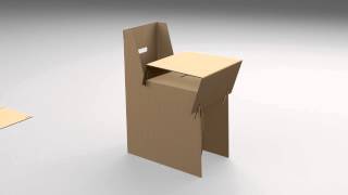 Cardboard furniture Chair [upl. by Aerdnahs]