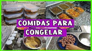 🥘PREPARANDO COMIDA ANTICIPADACOMIDAS PARA CONGELAR MEAL PREP EN ESPAÑOLLOS ROLES DE EDY [upl. by Cassella188]