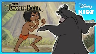 🐻 Baloo Teaches Mowgli to Fight  Jungle Book  Disney Kids [upl. by Arytahs142]