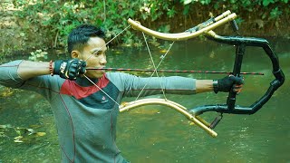 How To Make Powerful PVC Double Bowfishing  DIY Making PVC Bowfishing [upl. by Dryfoos]