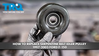 How to Replace Serpentine Belt Idler Pulley 19972003 Ford F150 [upl. by Maribelle]