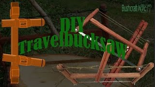 Make a wooden DIY travel Bucksaw complete instructions [upl. by Aracahs]