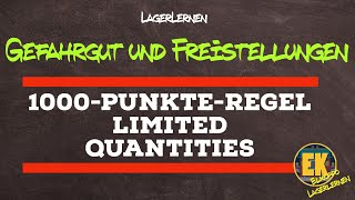 Gefahrgut und Freistellungen von der ADR l Limited Quantities  1000PunkteRegel [upl. by Lynnette]