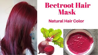 Natural Beetroot hair mask  Get long silky soft amp smooth amp healthy hair  DIY Hair Color [upl. by Anirroc]