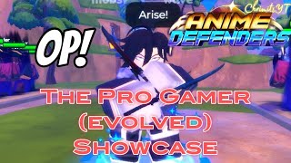 The Pro Gamer Evolved Showcase Anime Defenders [upl. by Etnoek692]