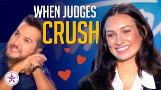 When Judges CRUSH on HOT Contestants on Talent Shows [upl. by Dnarud165]