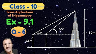 Class 10 math chapter 9 Ex 9 Q6 l Class 10 Ex 9 q6 l Class 10 Ex 9 Applications of Trigonometry Q6 [upl. by Tristam]