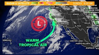 Tracking Californias Atmospheric River Storm  Live Radar Updates [upl. by Dranyl]