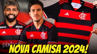 CONHEÇA A NOVA CAMISA DO FLAMENGO 2024 VEJA TODOS OS DETALHES DO NOVO MANTO RUBRONEGRO [upl. by Carter]